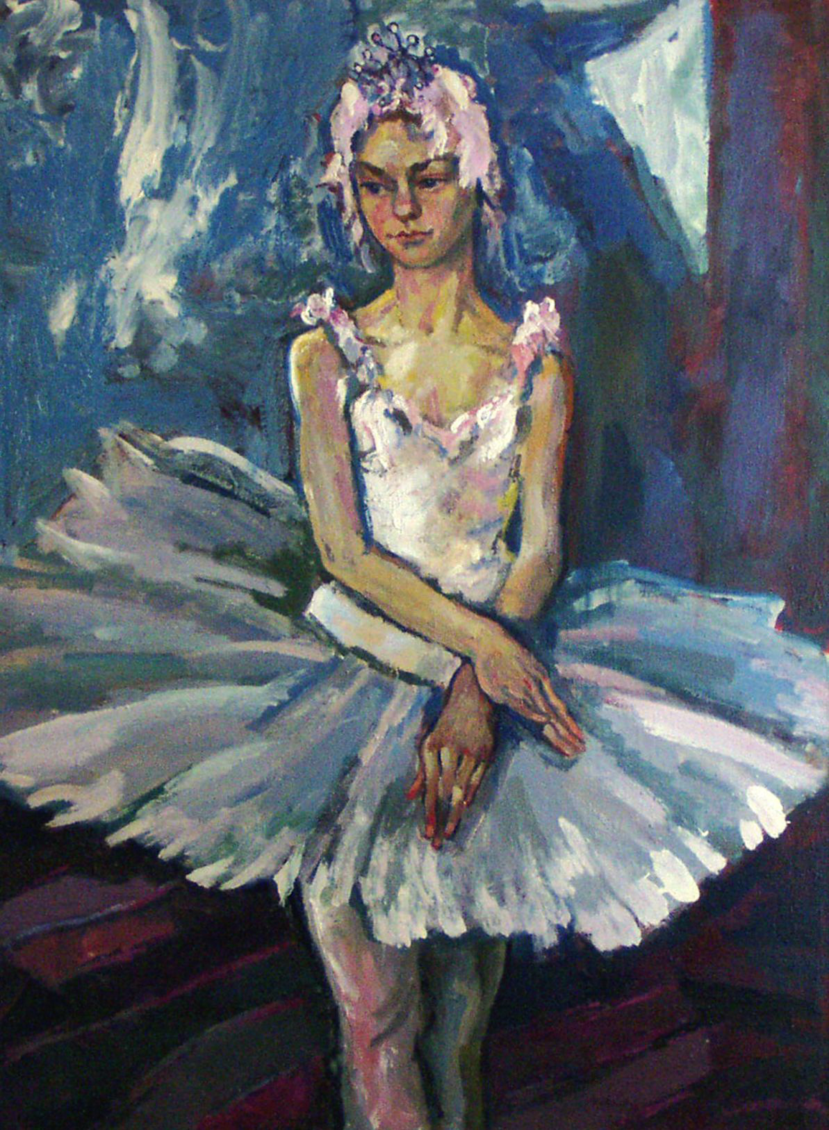 Корбаков Владимир Николаевич (1922-2013). Горынцева Оля – балерина Вологодского детского музыкального театра-студии. 1993. Холст, масло. ВОКГ.